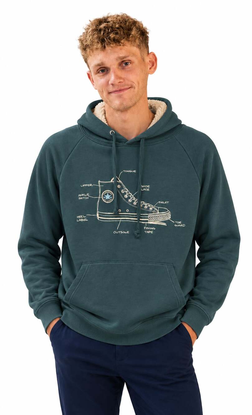 Converse Chuck Taylor Sneaker Diagram Pullover Hoodie